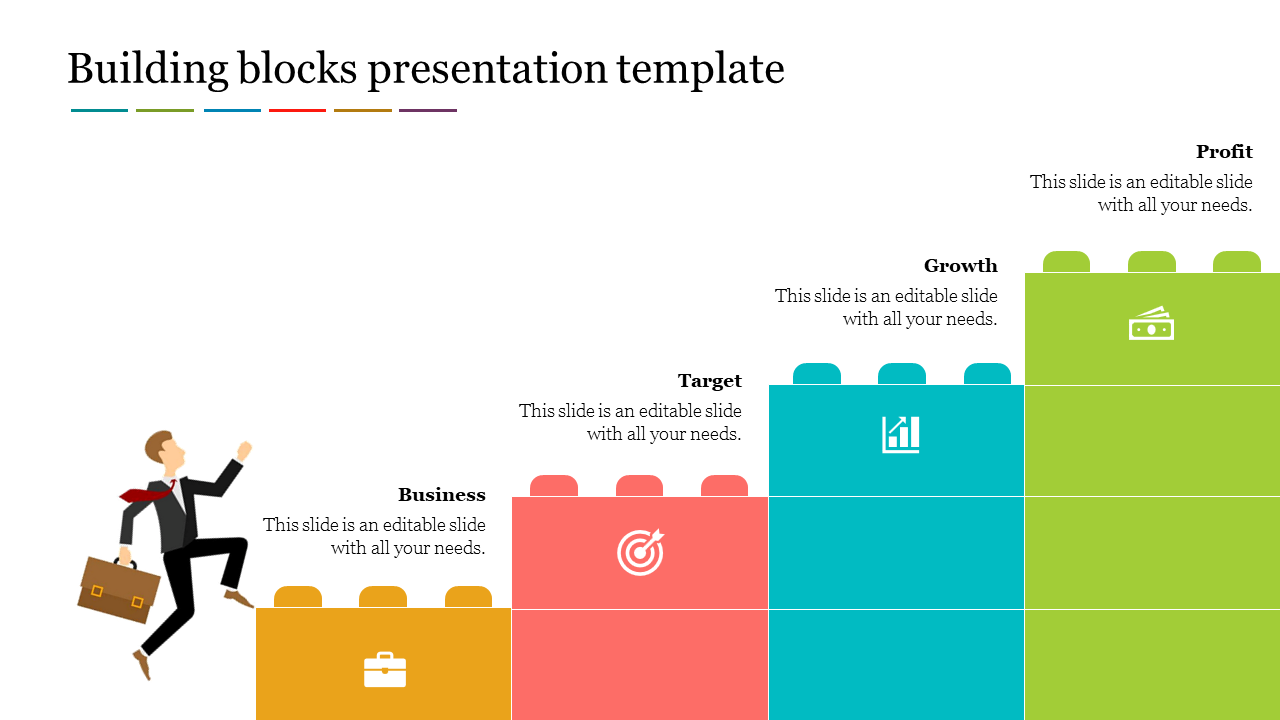 Concise Building Blocks Presentation PPT  & Google Slides